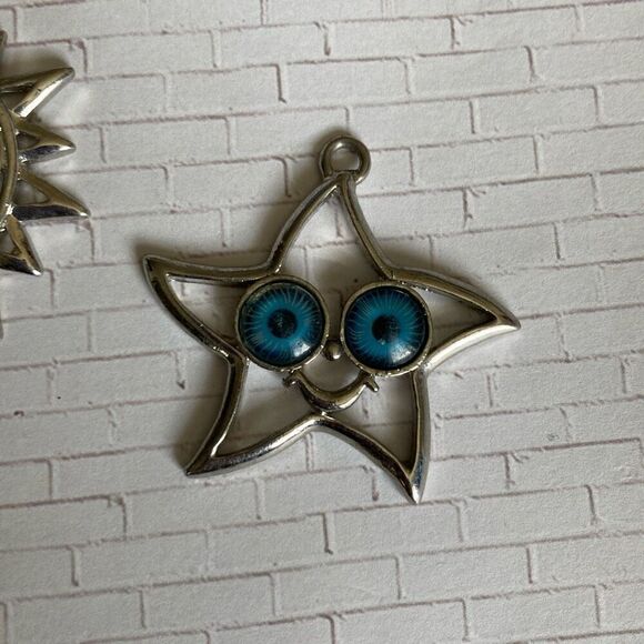 Boho Eclectic Sun and Star Pendants - Picture 3 of 6